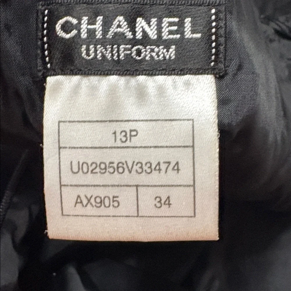 Chanel Uniform Navy Skirt
